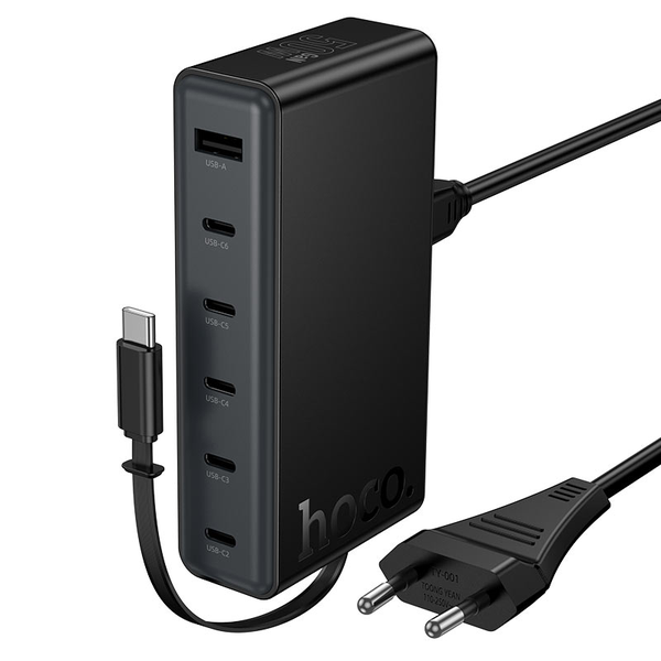 HOCO C151A 7-in-1 Fast Charger: 50 W | Multi-Port Desktop Charging Hub