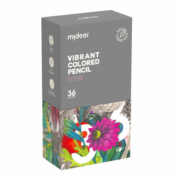 Mideer Vibrant Coloured Triangular Pencils: 36 Colours
