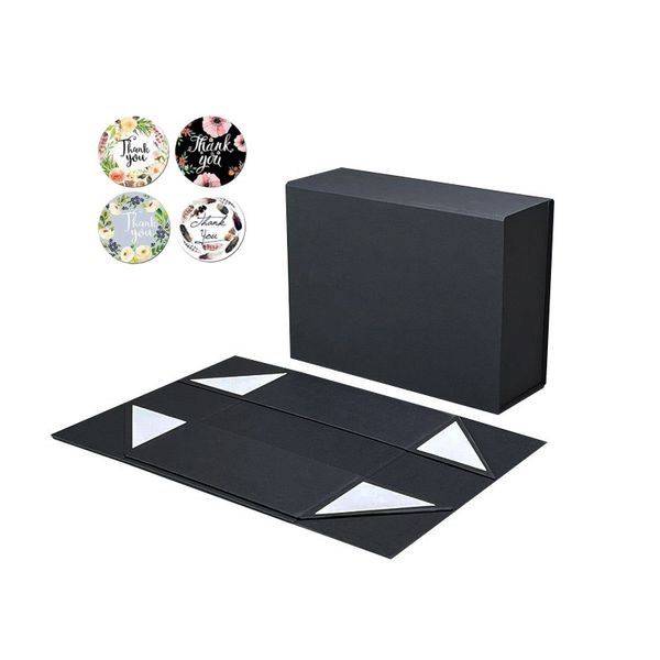 Luxury Magnet Folding Gift Box Includes Thank You Stickers -XL Size