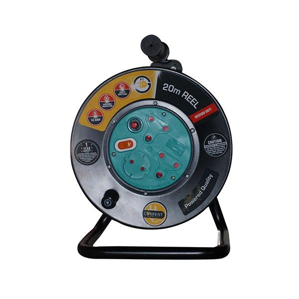 Current Metal Extension Reel - 16 Amp - 20 Meter