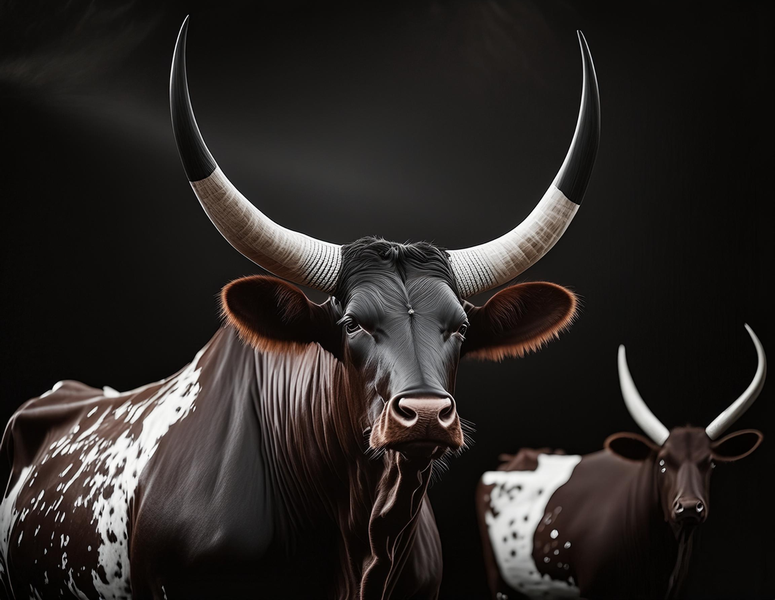 Rooted Art Cow/Cattle - Home Decor Wall Art (1236)