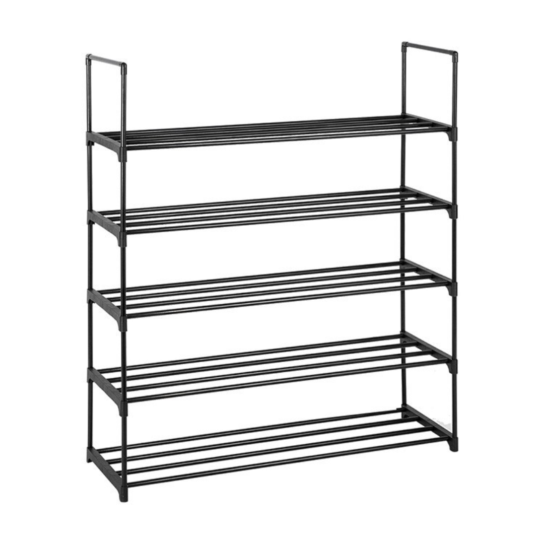 5 Tier Metal Shoe Rack Adjustable Stackable Shoe Shelf for 20 Pairs ...