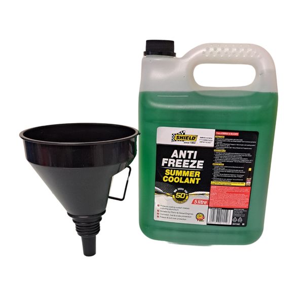 Shield 50% Green Anti-Freeze 5L And Reusable Funnel