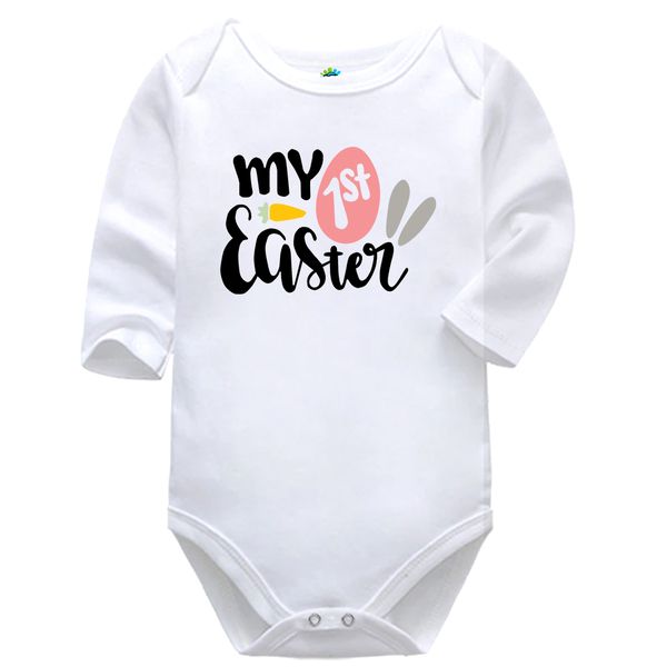 My First Easter Egg Easter Baby Vest Bodysuit Onesie Long Sleeve