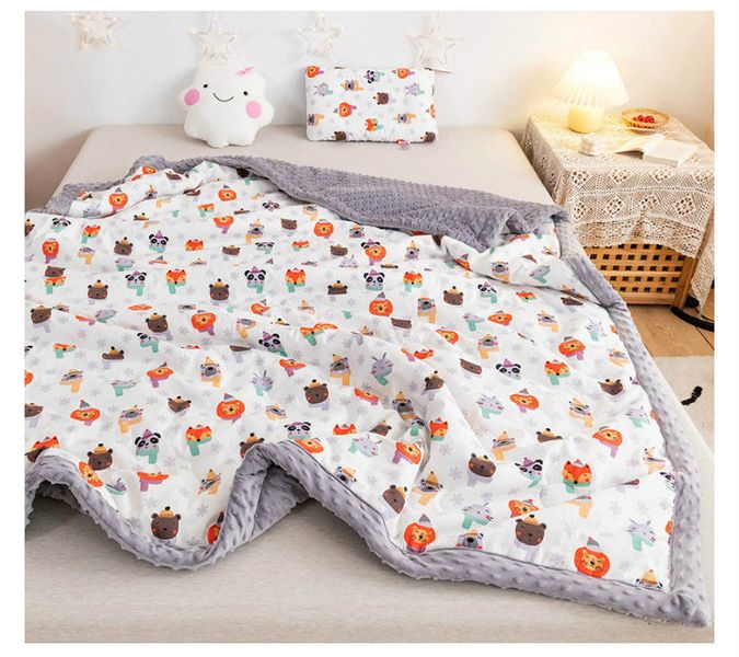 Reversible Dotted Fleece Baby Blanket