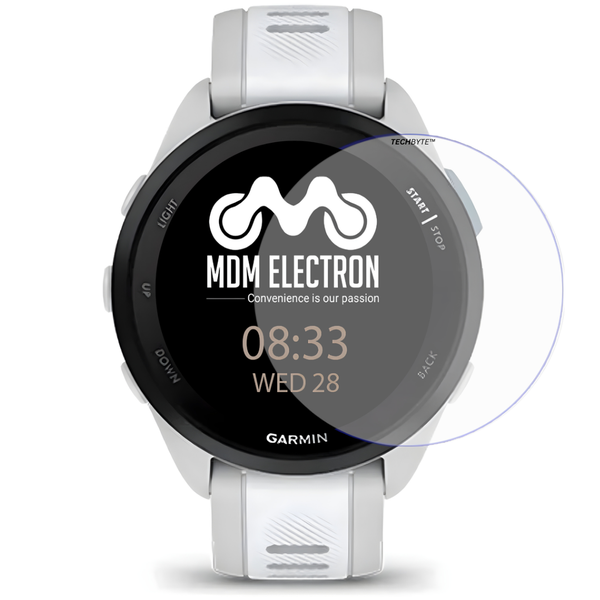 TechByte Premium Tempered Glass Screen Protector for Garmin Forerunner 165
