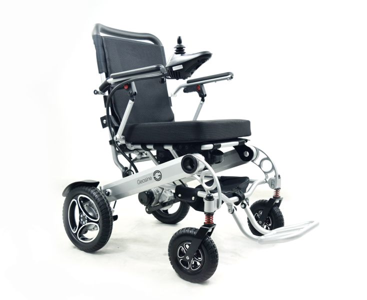 Geosine Electric Motorized Wheelchair (Aluminium) - Foldable - Black - 5521