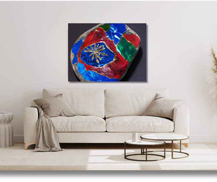 Canvas Wall Art - Colourful Rock