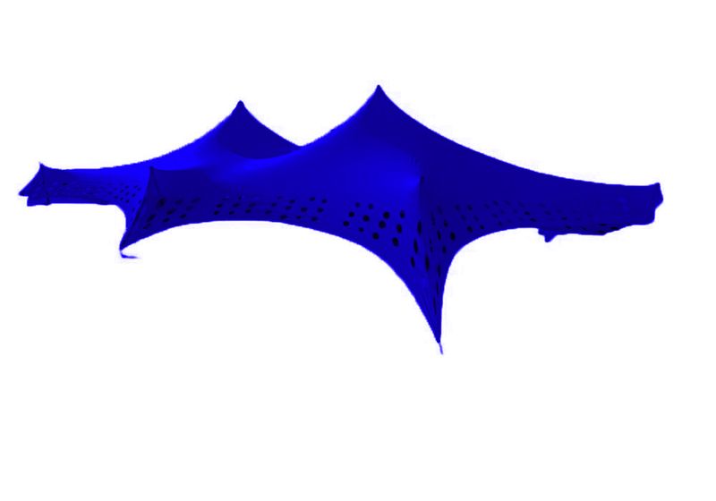 Stretch Tent Gazebo 5.m x 10.m Royal Blue