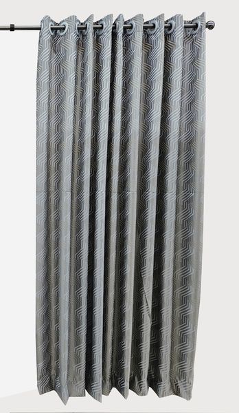 Voil Centre - Elements Grey Eyelet Curtain - Smooth Glide Eyelet Rings