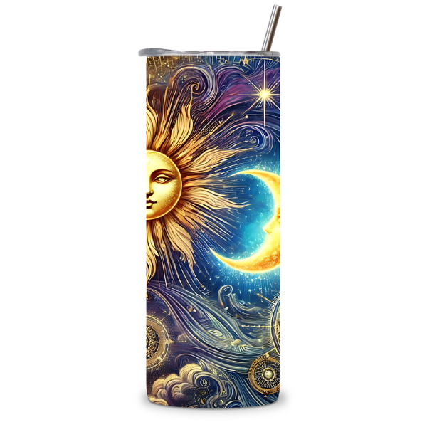 Sun and Moon Tumbler - Balance in Every Sip