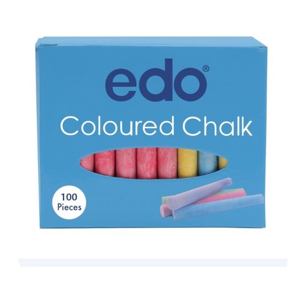 edo - 100 Coloured Chalk (Pack Of 10)