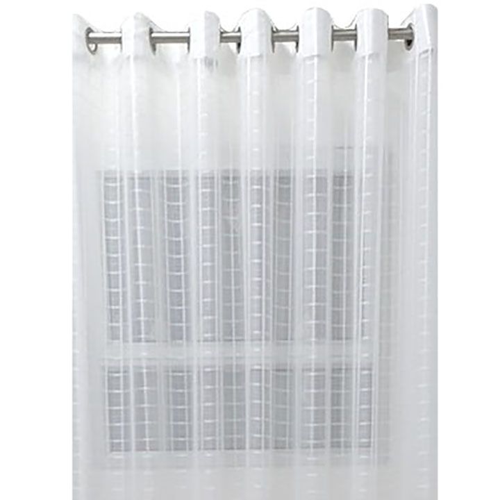 Matoc Designs Readymade Curtain - Grid Voile - White - Eyelet | Shop ...