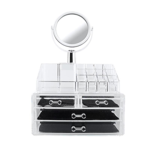 Acrylic Cosmetic Organizer with Mirror - GW-BB-888