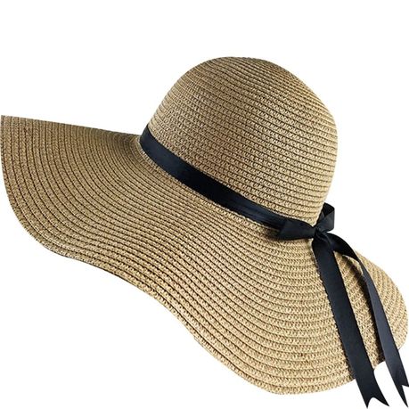 Beach Hats #BN-08 Bowknot Ribbon Beach Hat Ladies Summer Outdoor caps  Sunshade Breathable