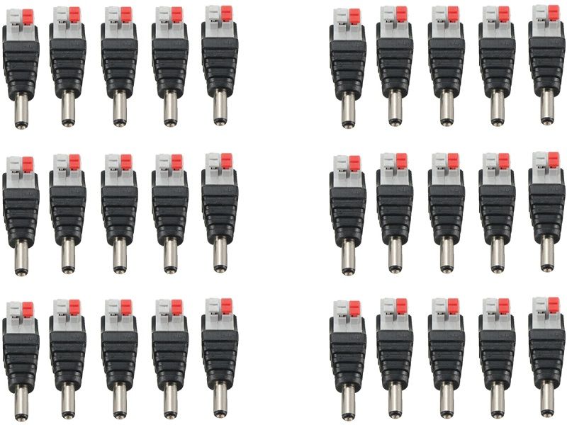 9v Dc CCTV Connector with Button (Pack of 30)