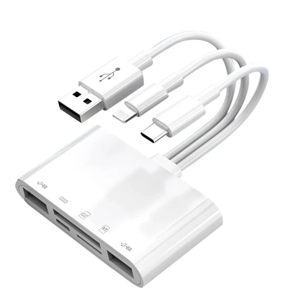 5-in-1 Memory Card Reader, USB OTG Adapter &amp; SD Card Reader