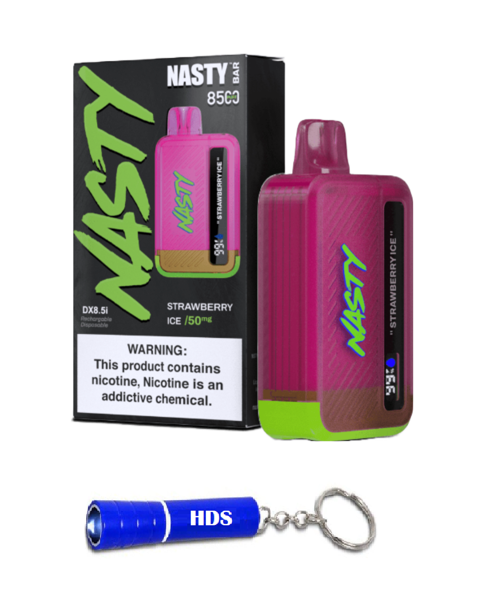Nasty Bar 8500 Puff 50mg Disposable Vape Strawberry Ice with HDS