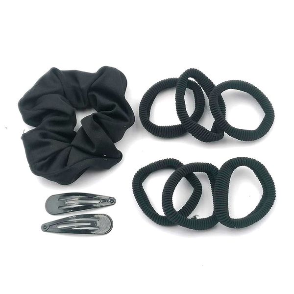Chic Hair Accessories, School Combo Sets, Black - (9 Pack)