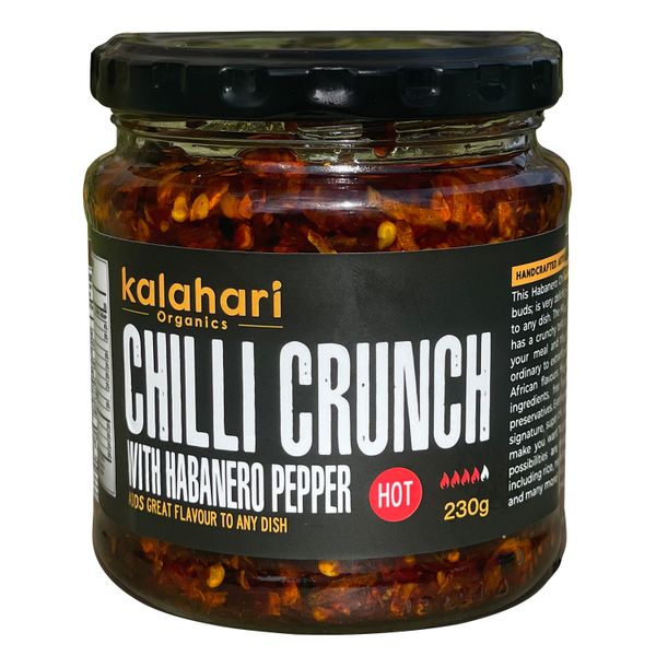 Kalahari Organics Habanero Chilli Crunch Oil -230g