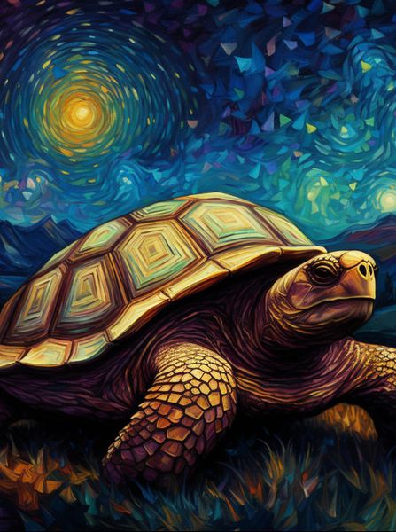 GALAPAGOS TORTOISE Starry Night Notebook Gift Idea Notepad Pad 111