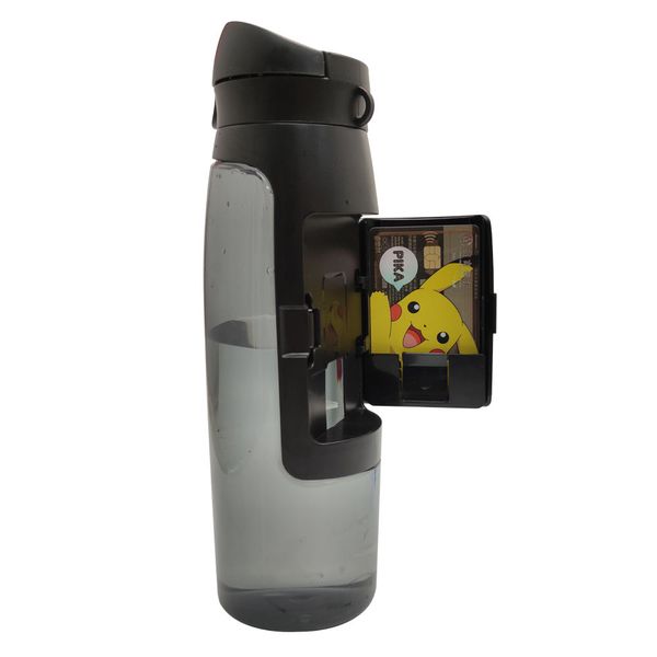 Black Reusable Plastic Water Bottle With Storage 750ml