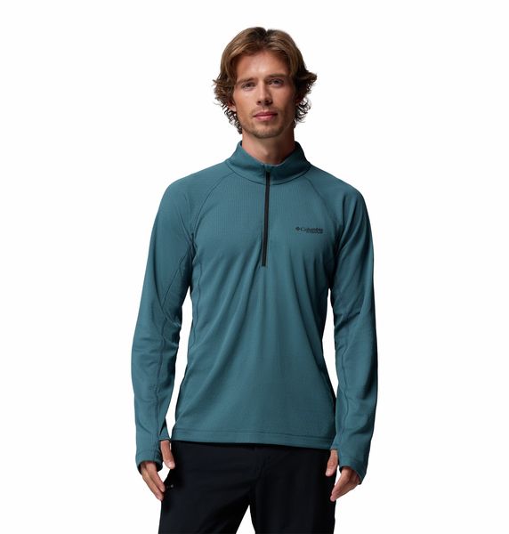 Columbia Men's DriVenture Half Zip Fleece Shirt Everblue Black