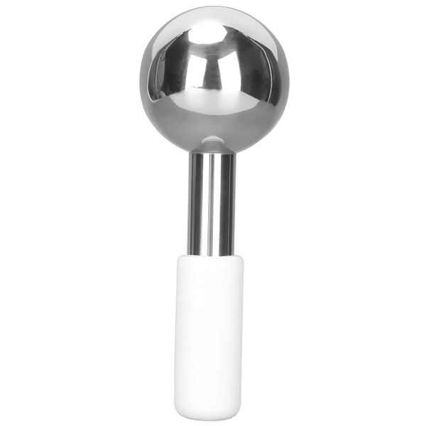 13.8cm Stainless Steel Luxury Face Ice Roller &amp; Massage Tool - Silver