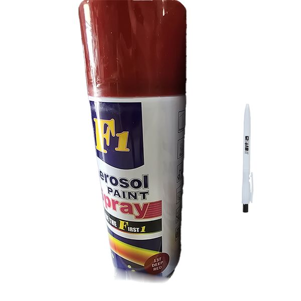 2Pcs Quality 450 ml Deep Red Car/Multipurpose Spray Paint With ReVibe Pen