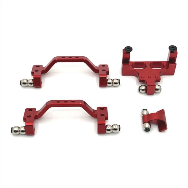 Front &amp; Rear Rod Seat Servo Fixed Seat Kit for Wpl 1/16 Rc Car Silver