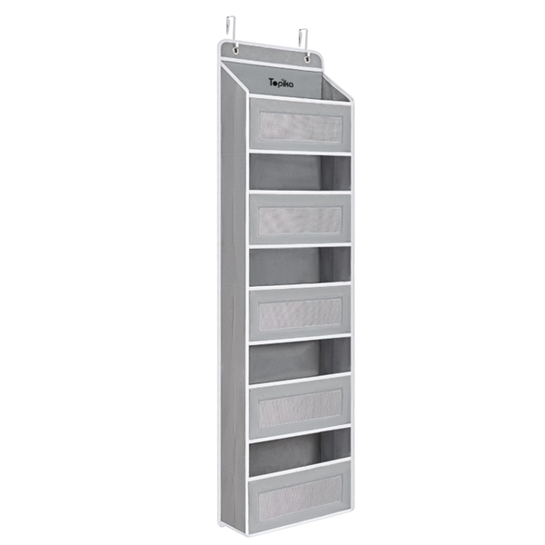 Topika - 5 Tier Over The Door Hanging Organizer, 10 Large Storage Pockets