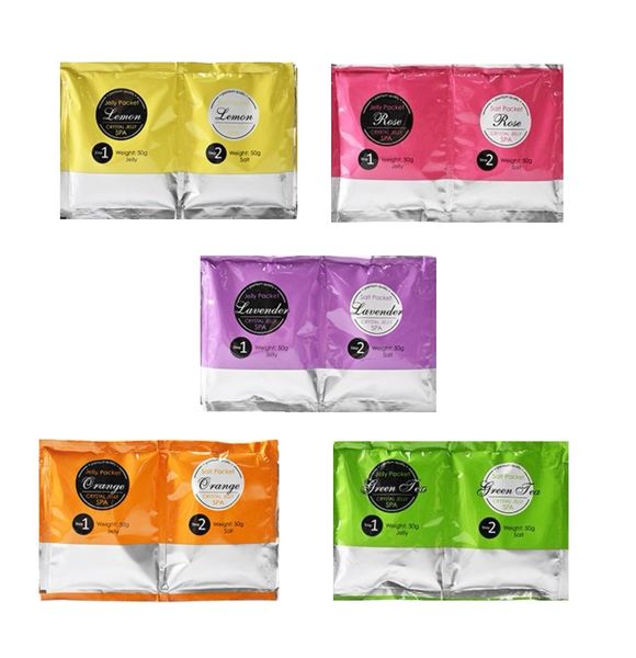 5 Sets of Crystal Jelly Pedi Powder in a Sachet