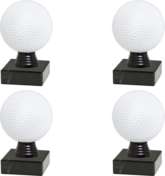 Golf Ball Figurine Trophy with Marble Base - Kit of 4