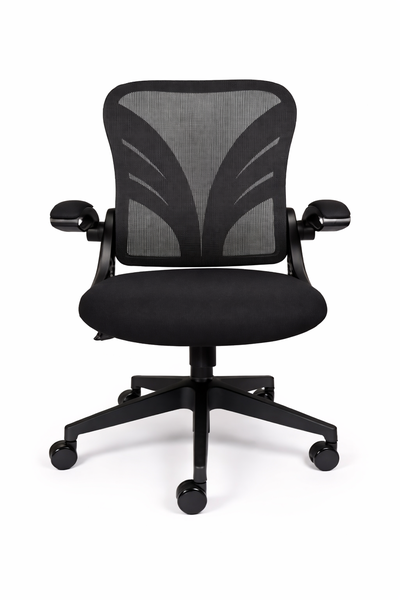 Ergonomic Mesh Office Chair with Lumbar Support &amp; Armrests - Black