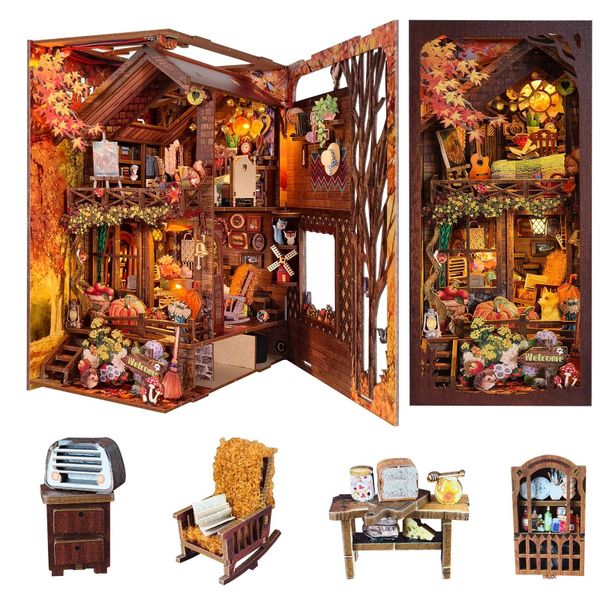 Twilight Cottage DIY Wooden Book Nook Kit