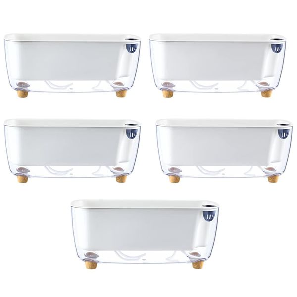 5Pcs Transparent Self Watering Planters Easy Plant Pots for Indoor Plants