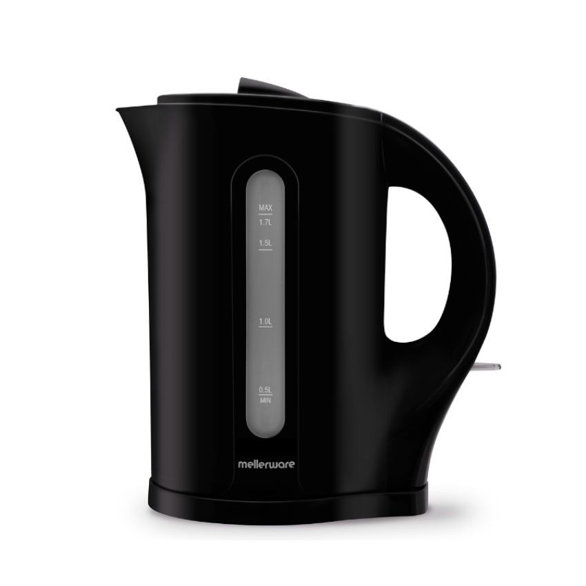 Mellerware "Tugela" 1.7L Cordless Plastic Kettle Black Bulk Box