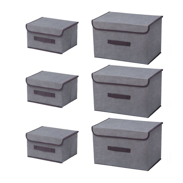 Foldable storage boxes pack of 6