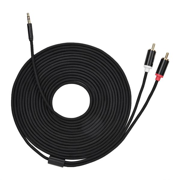 3.5mm to 2RCA Audio Cable Gold 5m