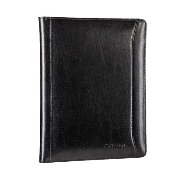 Cellini Leather Agenda A4 Folder with Exam Pad - Black