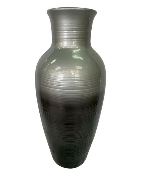 Vase Ceramic Belle Silver Ombré - Décor Essentials
