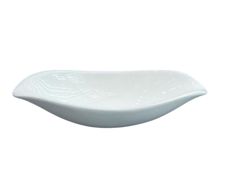 Modern White Porcelain Wave Bowl 9.5-Inch - Set of 3