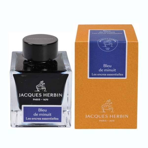 Jacques Herbin Essentielles Writing Ink, Midnight Blue