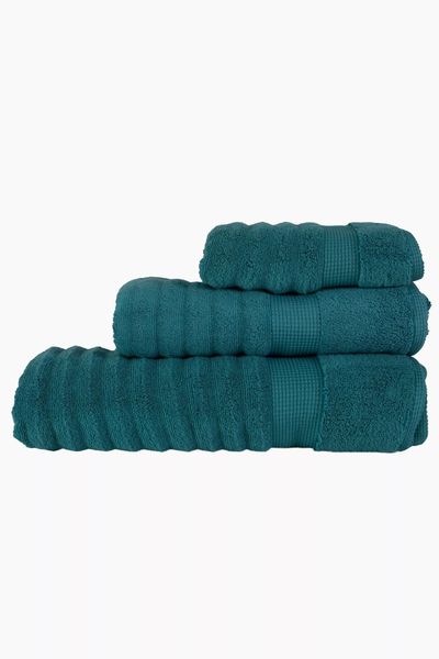 Cotton Single Zero Twist Ripple Towel ( Winter White)