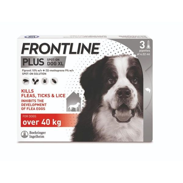 Frontline Plus Fleas, Ticks and Lice Treatment for Dog over 40kg