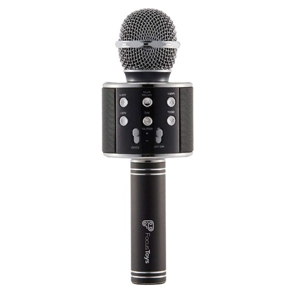 FocusToys USB Rechargeable Kids Karaoke Bluetooth Microphone &amp; HIFI Speaker