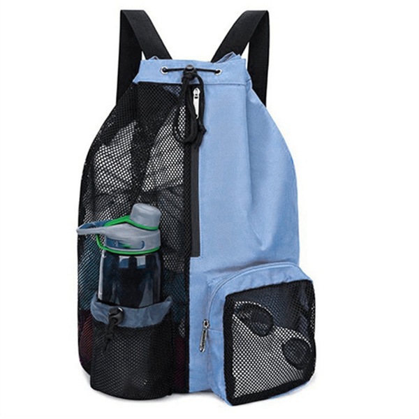 Swim Bag Mesh Drawstring Backpack for Swimming Gym Pool Pink