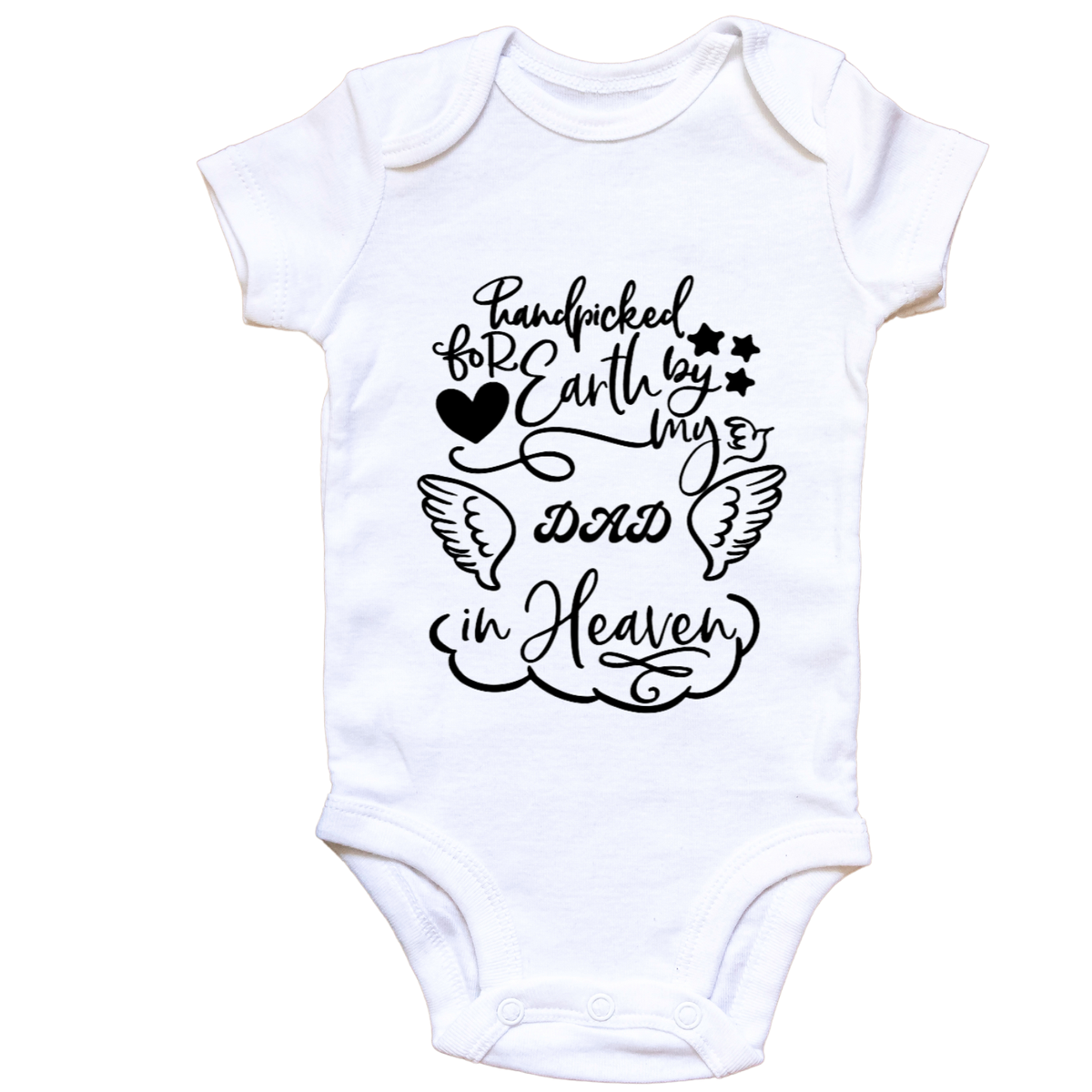 Baby Vest Handpicked for Earth by my Dad in Heaven - Newborn | Shop ...