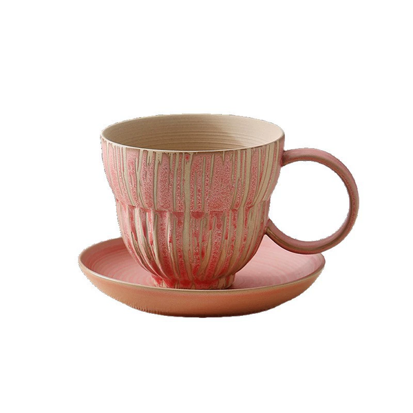 Vintage Pink Ceramic Coffee Cup for Coffee Lovers