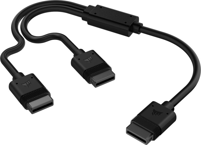 Corsair iCUE LINK Cable, 1x 600mm Y-Cable with Straight connectors, Black